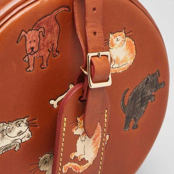 Louis Vuitton Tan Leather Petite Boite Chapeau Catogram Bag - Picture 5 of 12